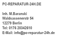 Kontakt daten von PC Reparatur Berlin